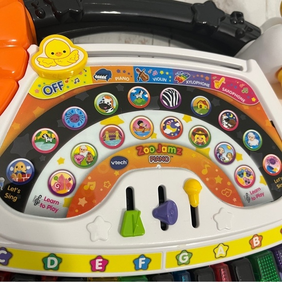 VTech Zoo Jamz Zebra Piano Musical Toy music microphone toddler baby toy - Picture 13 of 13